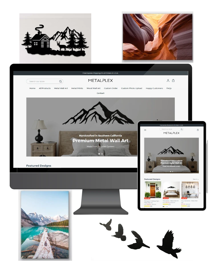 Wall art website design